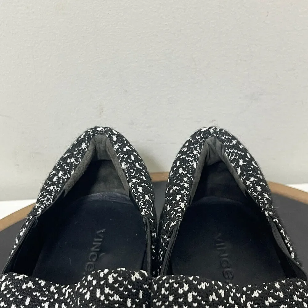 Vince Sneakers Womens US 9.5M EUR 39.5 Blair‎ Slip On Platform Black White Knit